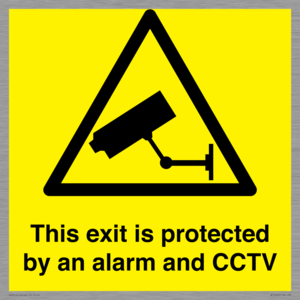 This exit is protected by an alarm and CCTV